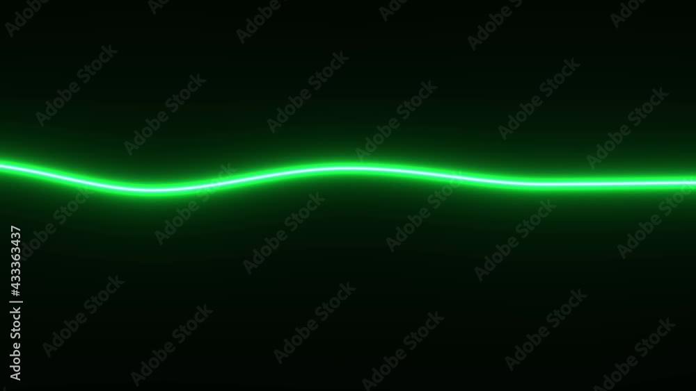 Green Ribbon Thread of Bendy Bending Light Beam Green Ribbon Thread of Bendy Bending Light Beam