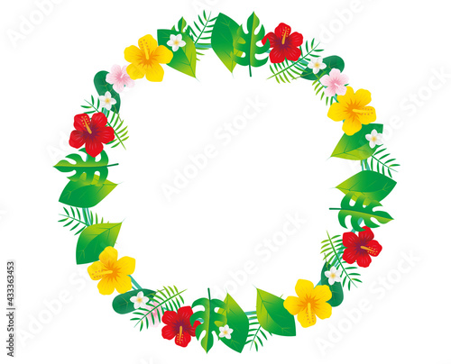 南国　亜熱帯植物　フレーム