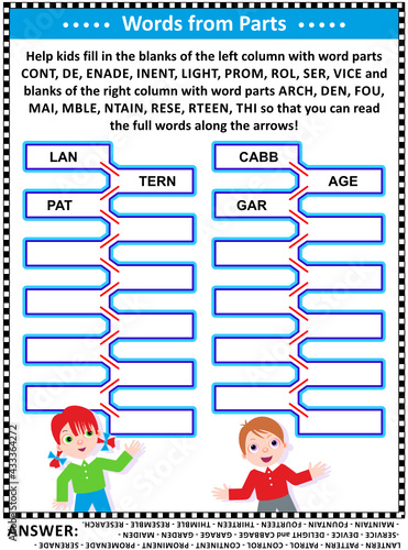 Word game (English language) for kids and adults

