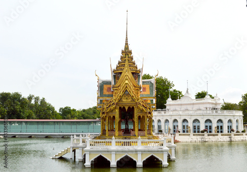 Aisawan dhiphya-asana Pavilion inside Bang Pa-in Summer Palace, view from the side