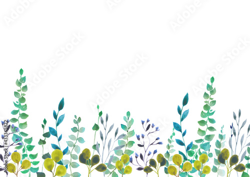 小さな葉の植物飾り枠