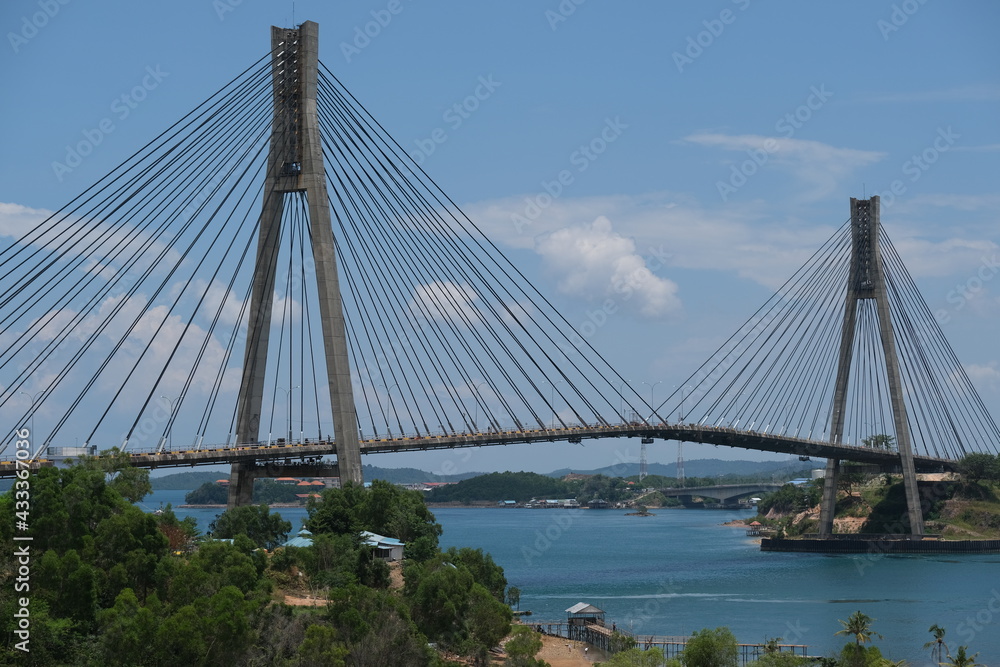 Indonesia Batam - Barelang Bridge daylight scene horizontal Indonesia Batam - Barelang Bridge daylight scene horizontal