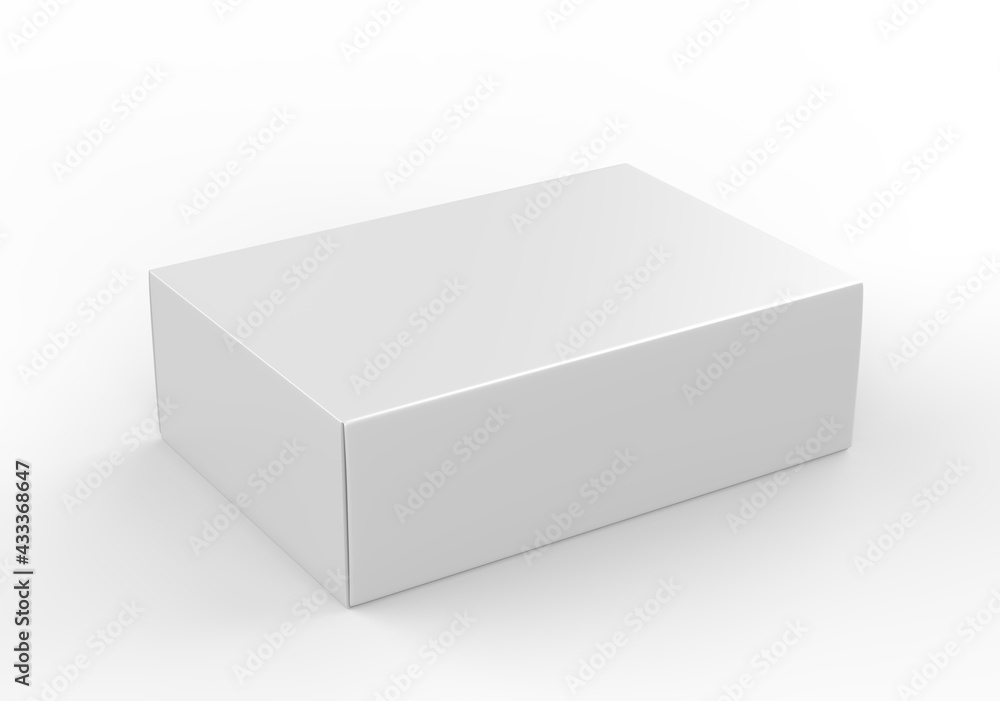 custom made wallpaper toronto digitalBlank white product packaging paper cardboard box. 3d render illustration.