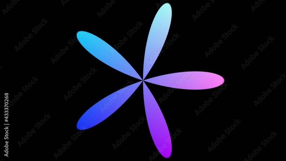 Petals Growing From Simple Circle Into Abstract Floral Flower Shape Petals Growing From Simple Circle Into Abstract Floral Flower Shape