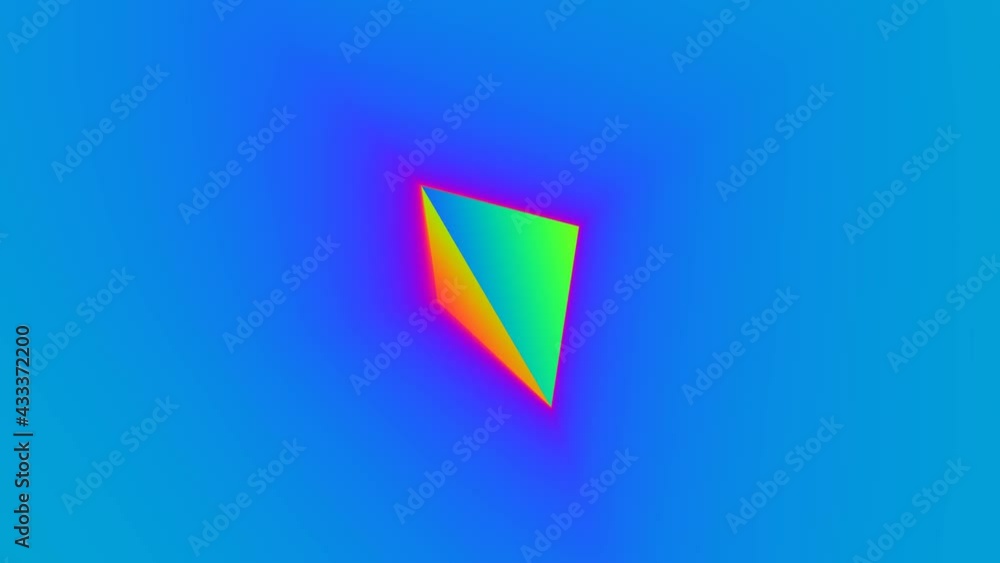 Tumbling Four Sided Tetrahedron Tumbles Glowing Colors Tumbling Four Sided Tetrahedron Tumbles Glowing Colors
