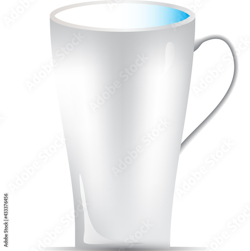 Glass of mineral water icon. Flat design