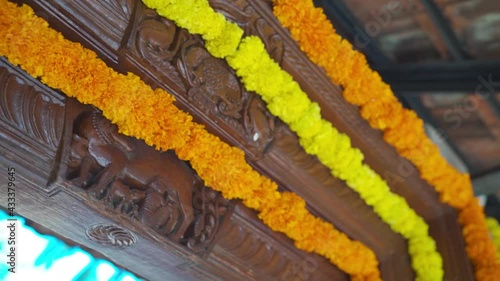Wallpaper Mural Man playing Indian musical instrument in Indian wedding. Close up Shot of Traditional South Indian musical instrument being played in special Indian occasions.  Torontodigital.ca