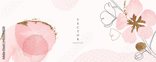 Asian background ,Oriental Japanese style abstract pattern background design  with water color texture