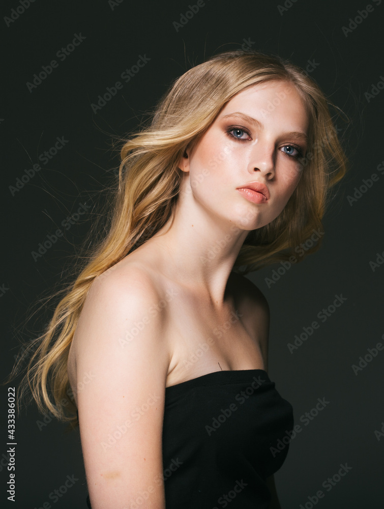 Blonde hair woman beautiful face long hair Blonde hair woman beautiful face long hair