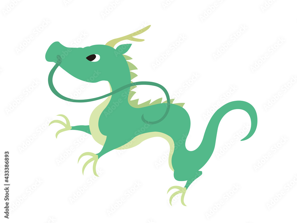 Obraz premium シンプルなドラゴンのイラスト