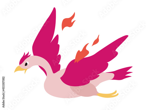 シンプルな不死鳥のイラスト