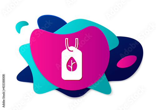 Color Vegan food diet icon isolated Color background. Organic, bio, eco symbol. Vegan, no meat, lactose free, healthy, fresh and nonviolent food. Abstract banner with liquid shapes. Vector
