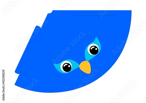 Printable peacock paper hat. Party die cut template for birthday, christmas, baby shower. Fun accessory for entertainment. Print, cut and glue. Vector stock illustration.