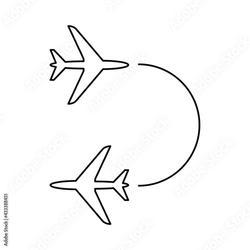 round trip icon round way trp sign
