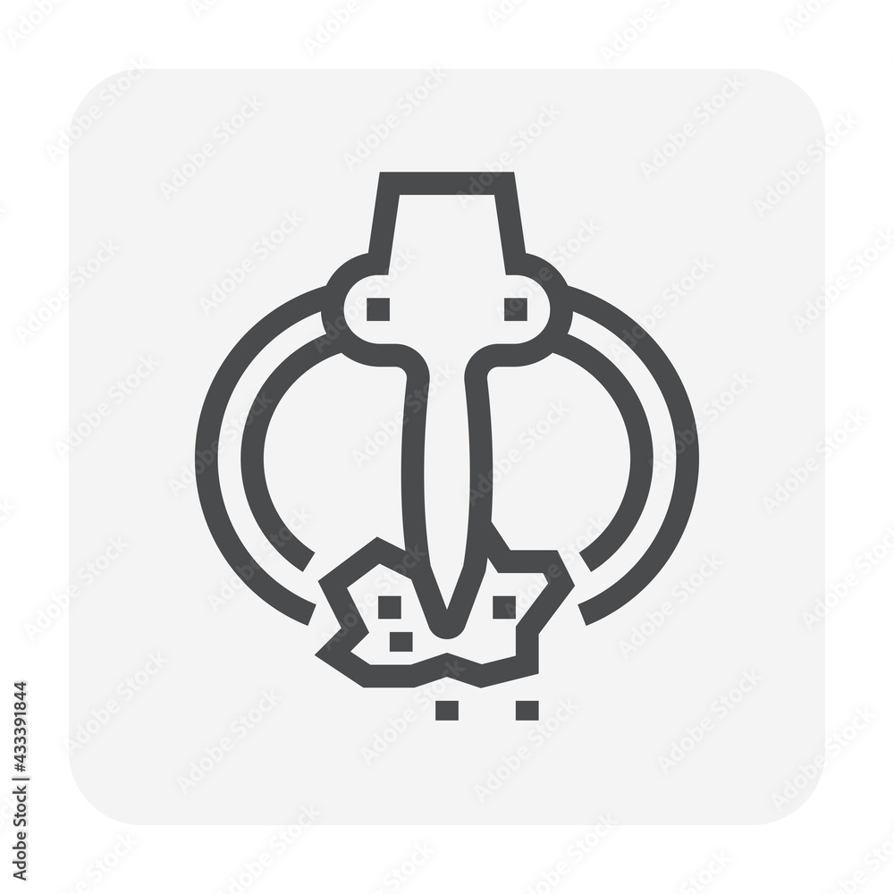 Scrap steel grabber vector icon. Also called grab bucket or scrap claw. Recycling machine part of crane with mechanical or hydraulic system. For scrap metal, iron, junk and garbage in yard, junkyard. Scrap steel grabber vector icon. Also called grab bucket or scrap claw. Recycling machine part of crane with mechanical or hydraulic system. For scrap metal, iron, junk and garbage in yard, junkyard.