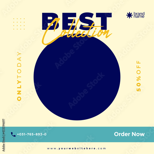 Modern banner promotion design for social media