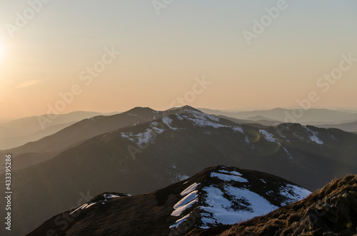 Fototapeta Naklejka Na Ścianę i Meble -  Panorama z połoniny Caryńskiej Bieszczady