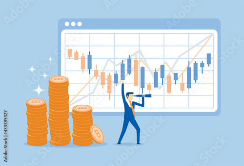 Businessman make more profits by buying bitcoins