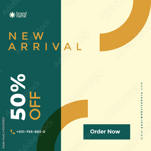 Modern banner promotion design for social media
