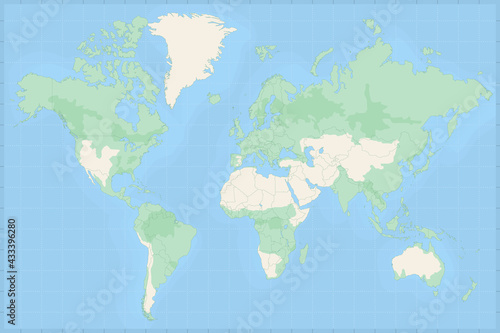 World Map with countries. Political vector World Map.