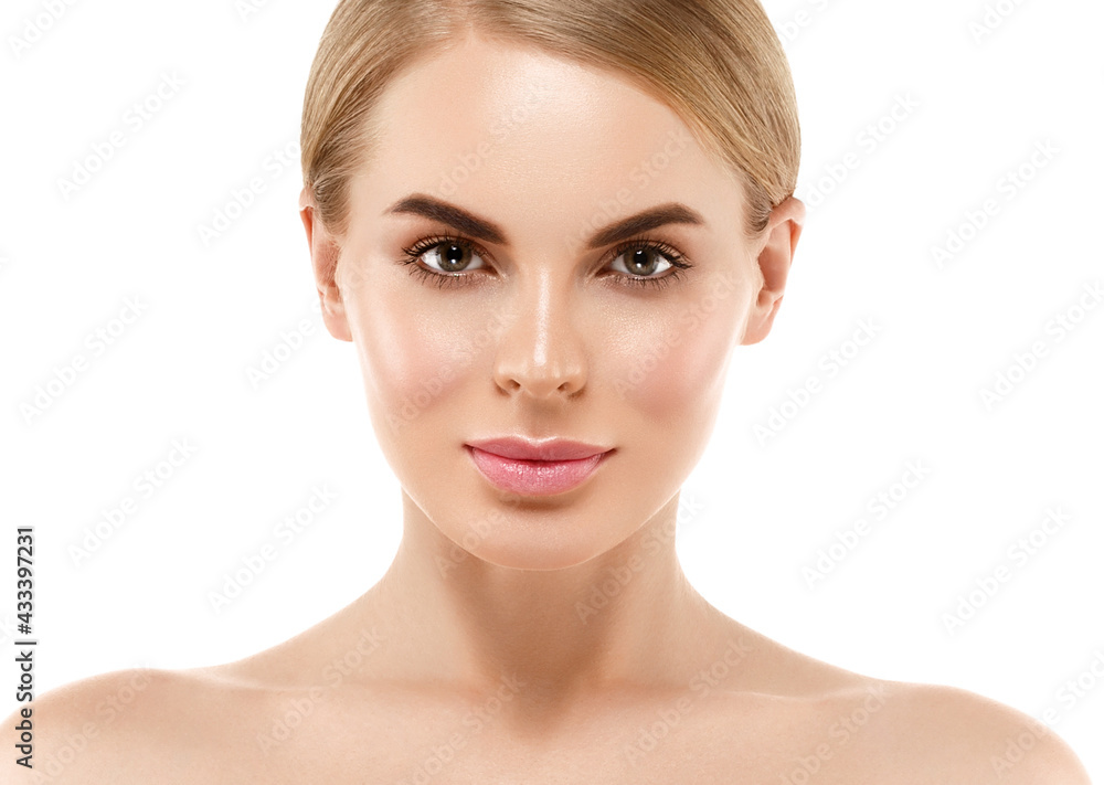 Beautiful woman with long healthy blonde hair beauty skin perfect eye lashes Beautiful woman with long healthy blonde hair beauty skin perfect eye lashes