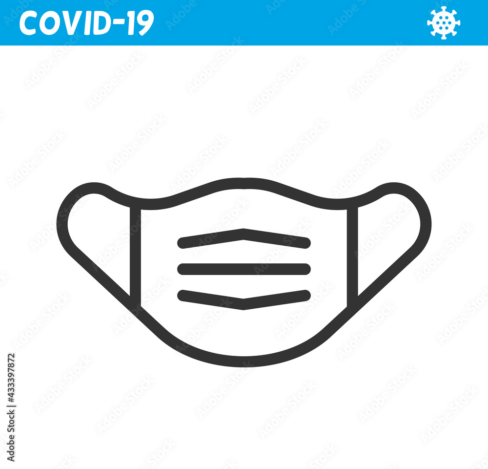Protective mask line icon. Coronavirus. Virus, wearing mask, corona, pandemic, medical mask. Protective mask line icon. Coronavirus. Virus, wearing mask, corona, pandemic, medical mask.