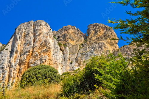 Rock Mass of Peña Luenga, Montes Obarenses, Haro Region, Pulpito de la Rioja, Cellorigo, La Rioja, Spain, Europe