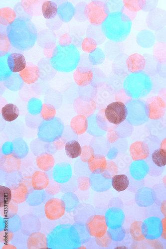 hand-drawn texture with a marker or felt-tip pen colored dots