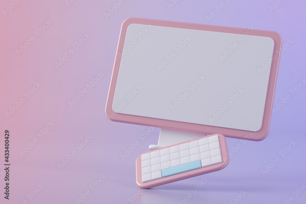 Minimal pink computer Minimal pink computer