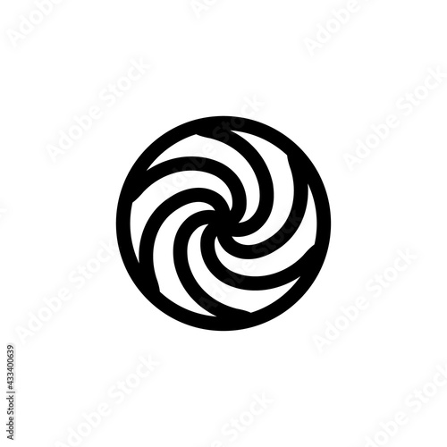 Hypnosis line icon. Simple style hypnotherapy poster background symbol. Logo design element. T-shirt printing. Vector for sticker.