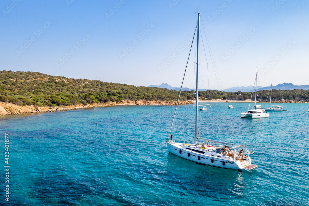 view of a sailboat with people