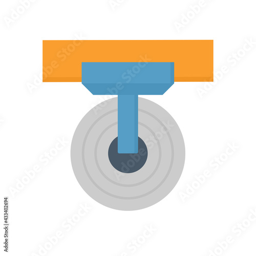 Roll steel, steel coil or sheet metal vector icon. Industrial product manufacture, production from hot cold process. Hanging on overhead crane in factory. Raw materials for construction, machine part.