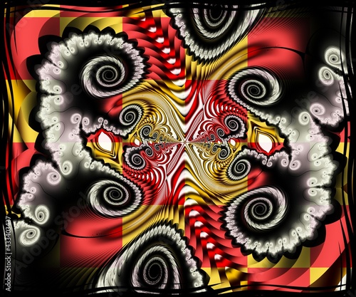 Wallpaper Mural Computer generated abstract colorful fractal artwork Torontodigital.ca