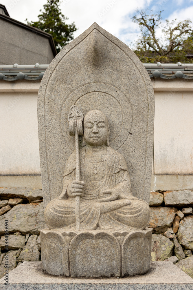 Stone statue of Jizo-bosatsu at Taifuku-ji temple in Kobe, Hyogo, Japan