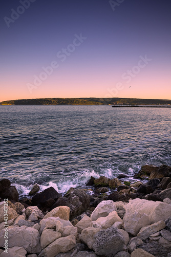 Wonderful Sea landscape with colorful light