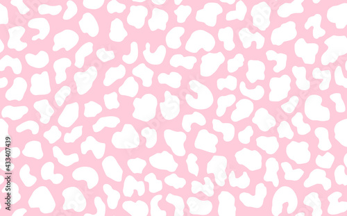 Wallpaper Mural Abstract modern leopard seamless pattern. Animals trendy background. Pink and white decorative vector stock illustration for print, card, postcard, fabric, textile. Modern ornament of stylized skin Torontodigital.ca
