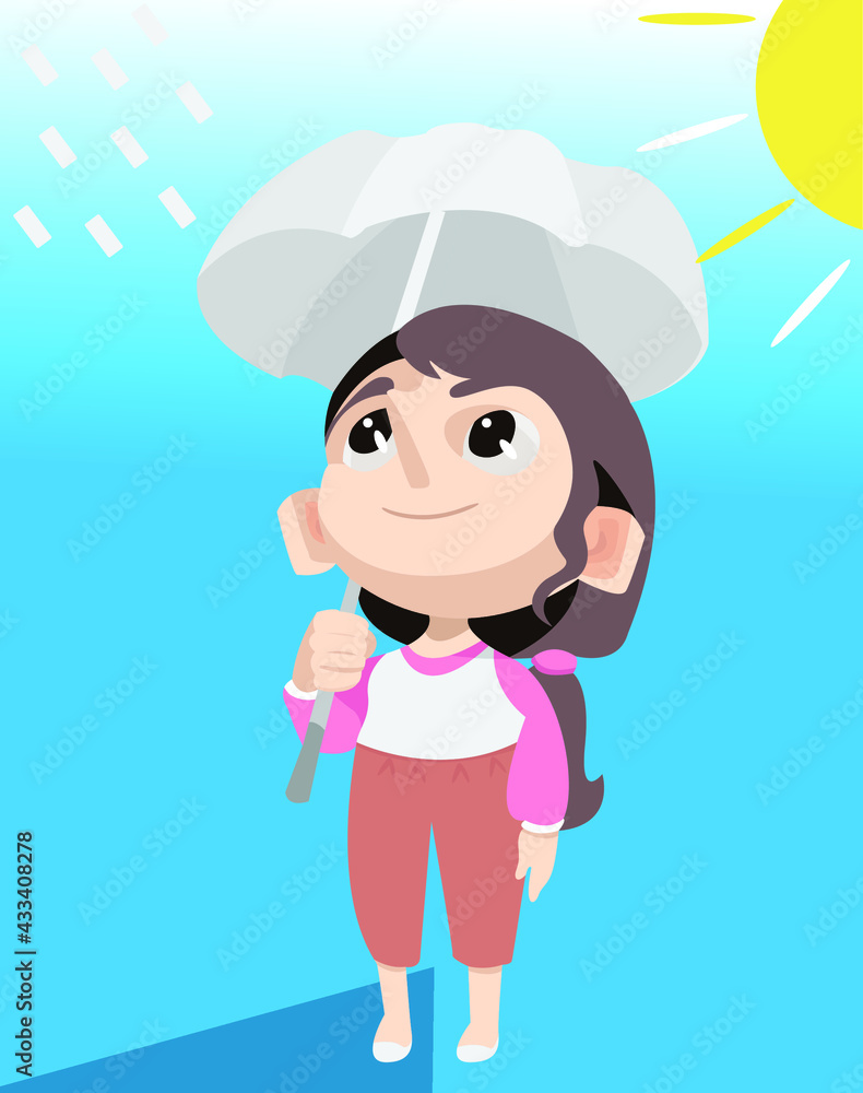A woman with an umbrella A woman with an umbrella