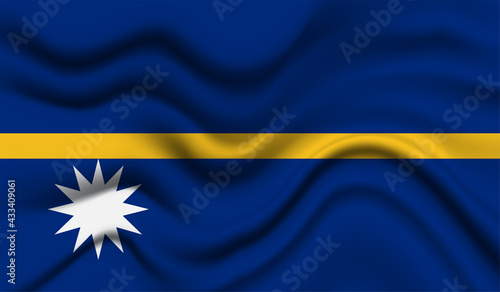 Abstract waving flag of Nauru with curved fabric background. Creative realistic waving flag of Nauru vector background Free Download Abstract waving flag of Nauru with curved fabric background. Creative realistic waving flag of Nauru vector background - GFXLoad