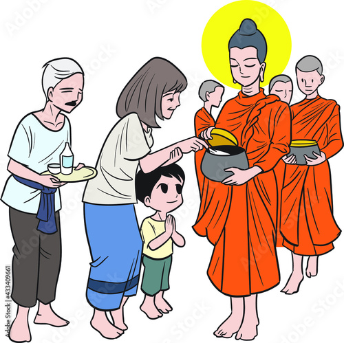  Give alms to monks
