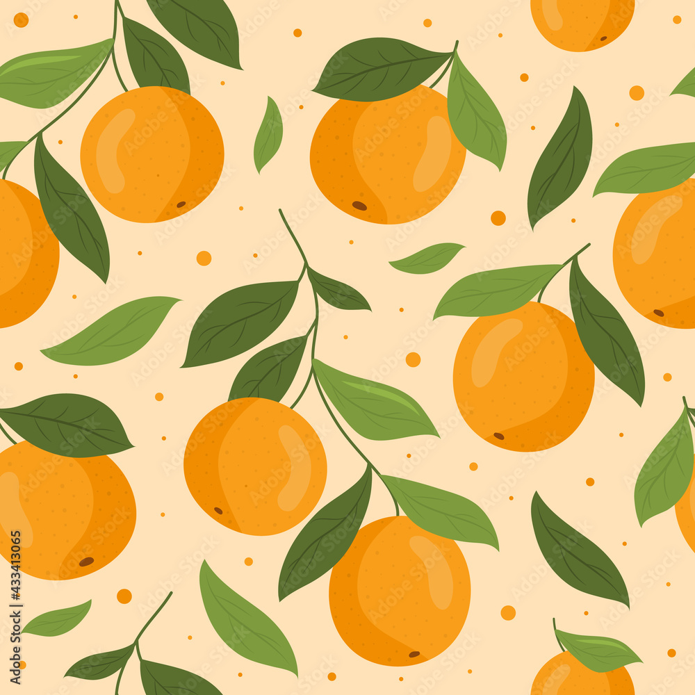 Pattern with tangerines. Vector illustration. Pattern with tangerines. Vector illustration.