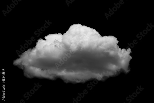 Separate white clouds on a black background have real clouds.