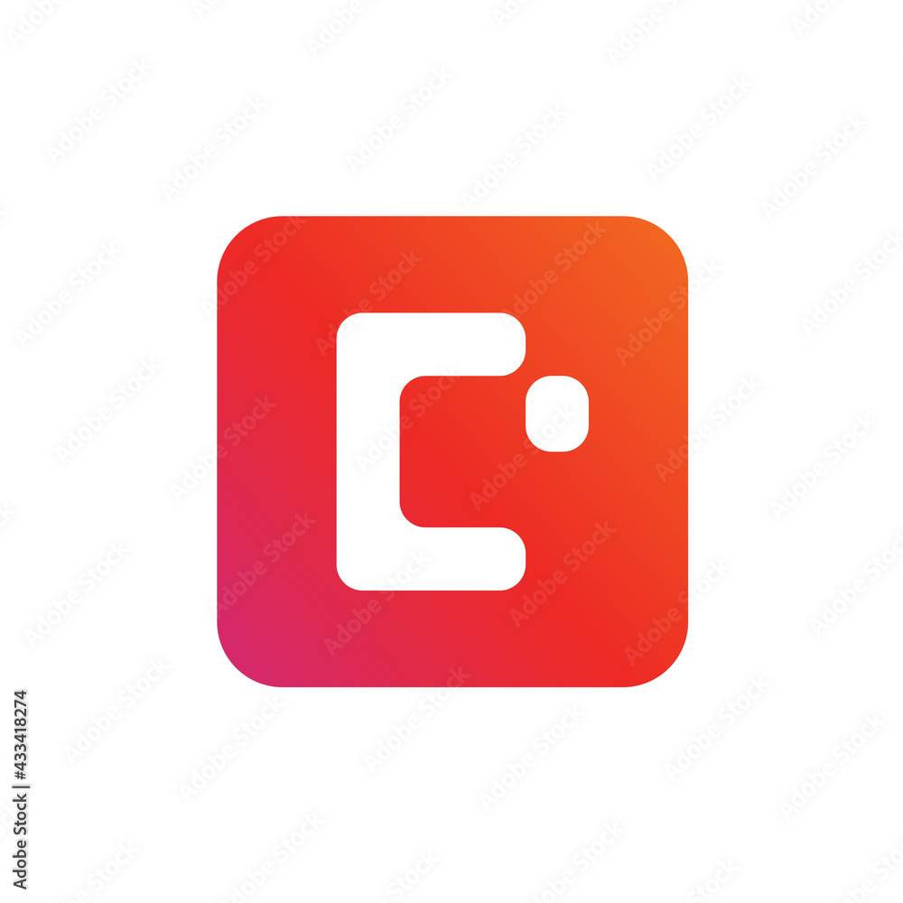 Abstract letter C logo, initial C icon design, modern technology concept Abstract letter C logo, initial C icon design, modern technology concept