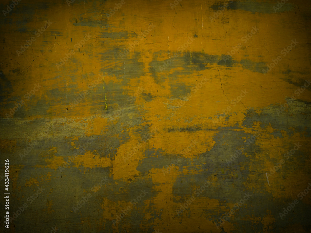 dark yellow wall grunge texture background