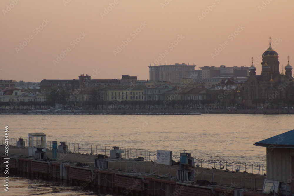 city, sunset, night, water, panorama, river, architecture, skyline, sky, sea, cityscape, bridge, building, europe, travel, landscape, dusk, urban, view, blue, town, evening, russia, istanbul, bay