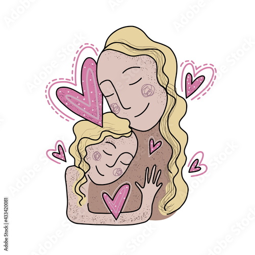 mom and baby daughter