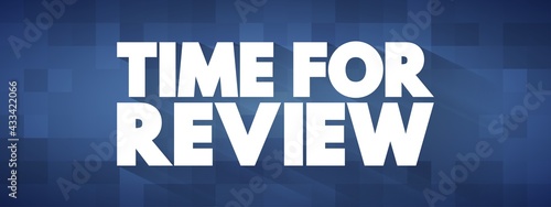 Tableau sur toile Time For Review text quote, concept background