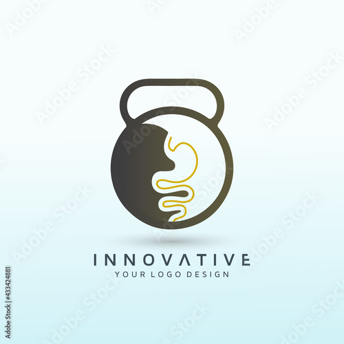 gastroenterologist vector logo design idea.