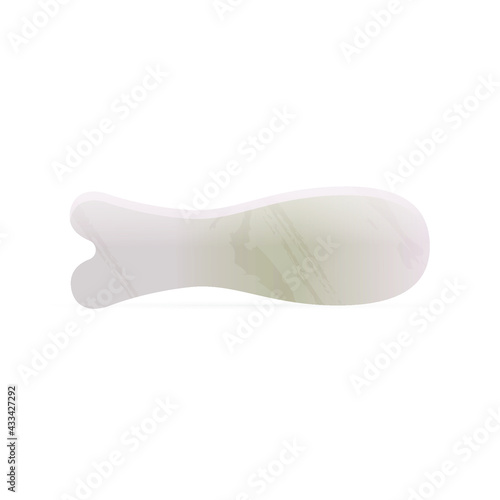 Gua Sha Stone with Marble Texture for Beauty Facial Massage Therapy. Skin Care Anti-Aging Tools. Modern Flat Vector Illustrations. Social Media Ads.