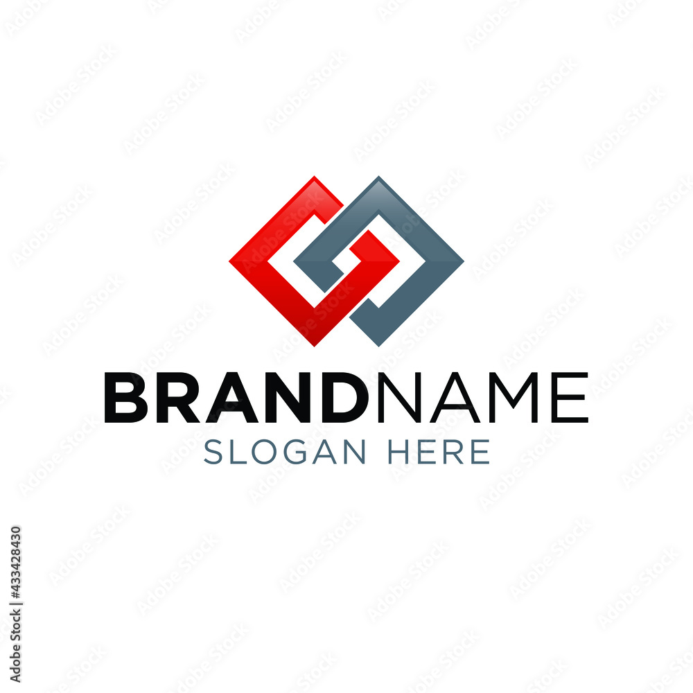 Fototapeta premium Geometric business logo template vector
