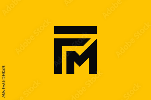 FM logo letter design on luxury background. MF logo monogram initials letter concept. FM icon logo design. MF elegant and Professional letter icon design on background. M F FM MF